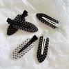 4Pcs Minimalist Secure Hold Suitable for Daily Wear Party Outfits Hair Styling Accessories Polka Dot Acrylic Hair Clips