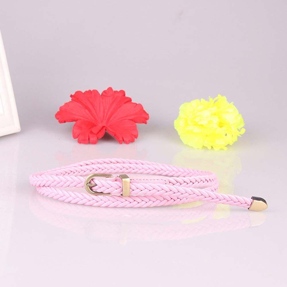 Dünne Handgewebte Damen Retro Casual Dornschließe Geflochtene Gürtel Taillengürtel Bund