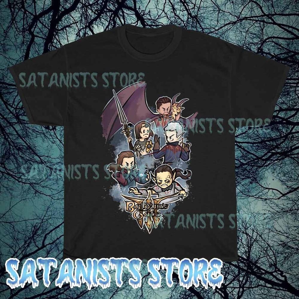 

New Baldur#039;s gate full party Active Logo Men#039;s Tshirt funny size S to 5XL Unisex T-Shirt XXXXL
