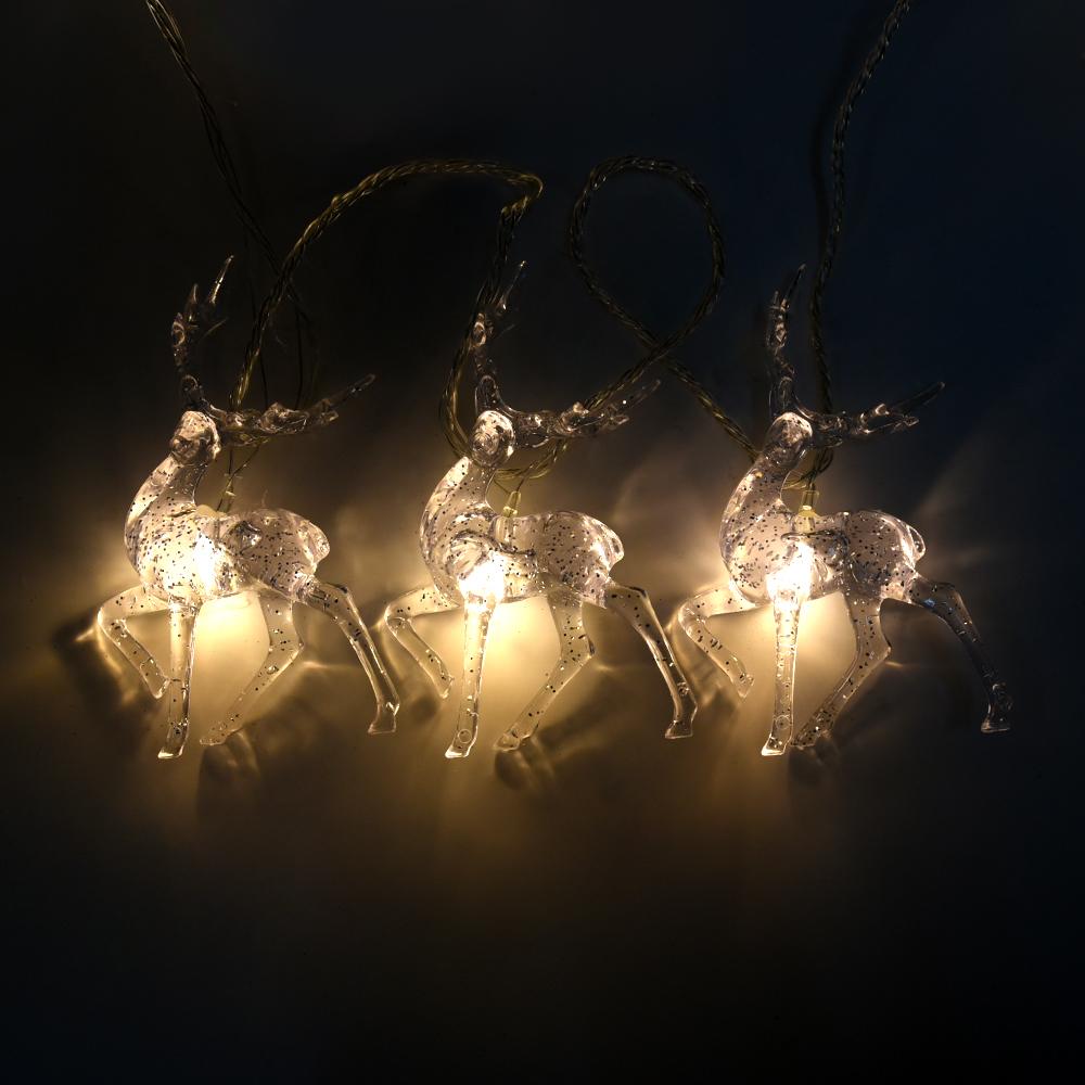 Transparent Reindeer LED String Lights