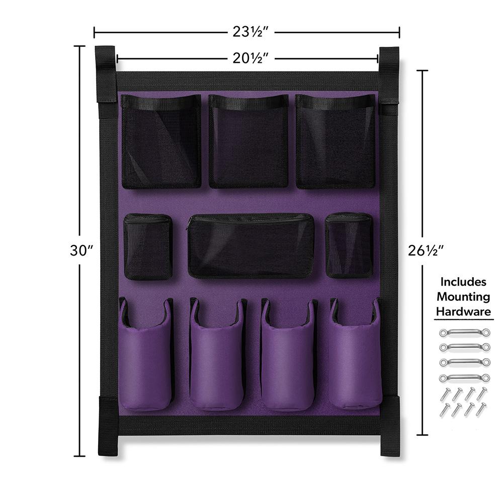 1 x Paarse Paardentrailer Verzorgingstas Paardentrailer Organizer + Handgrepen & Schroeven