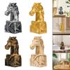 Resin Horse Head Ornament Animal Figurine Elegant Tabletop Sculpture for Office Desktop Aesthetic Room Decoration