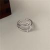 Korean Fashion S925 Sterling Silver Knotted Twist Ring - Simple INS Blogger Style