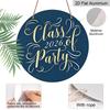 2D Flat Aluminum Graduation-themed Wall Hanging, Available in Multiple Sizes, Features An Elegant Navy Blue and Gold Foil Design, Making It A Perfect