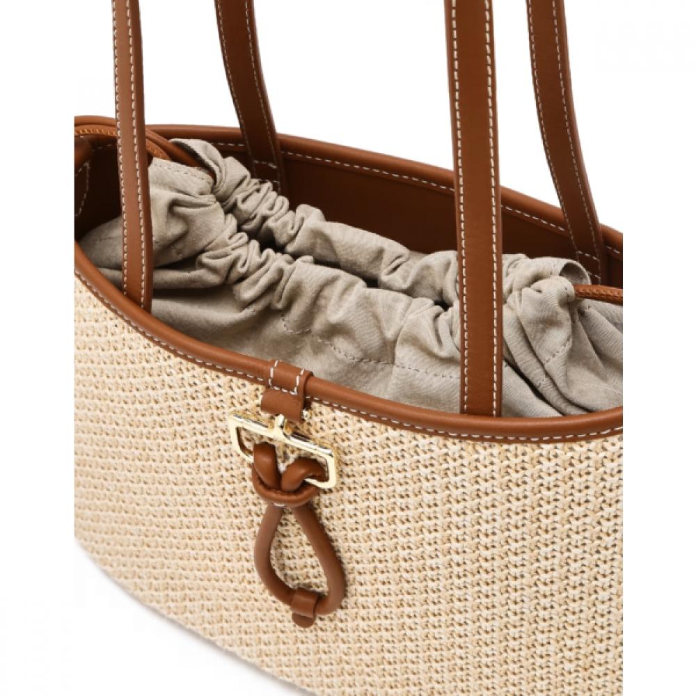 Daks Beige Raphia Shoulder Bag Dba6e312i2