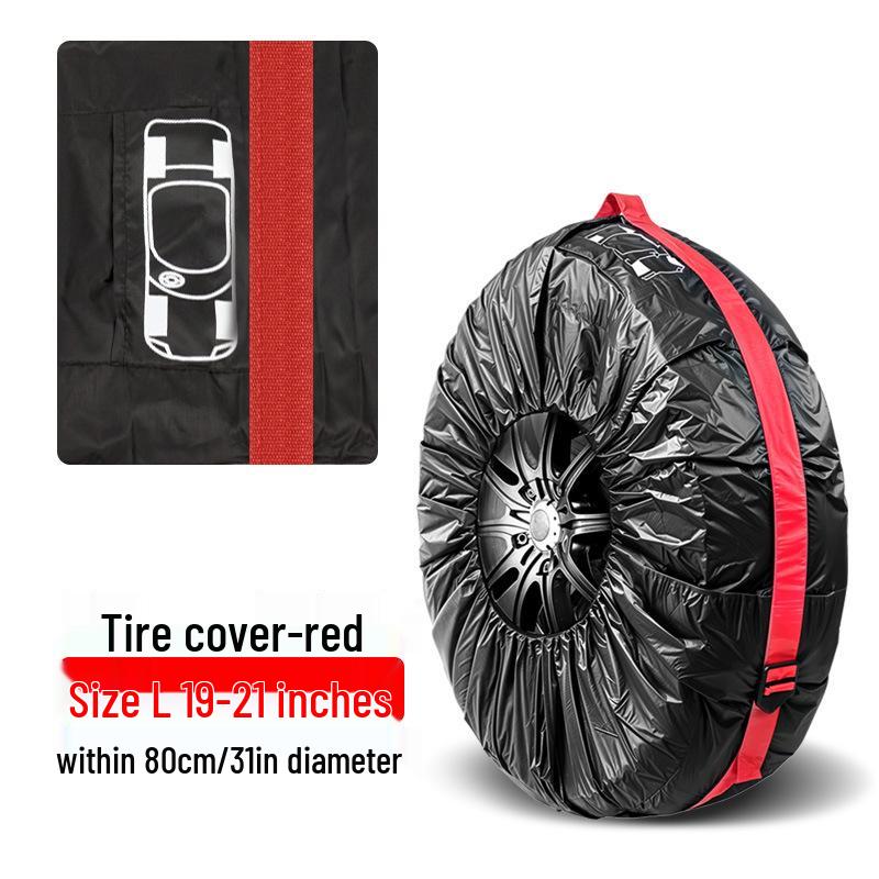 Car Tire Cover and Storage Bag for Spare, Snow, and Drift Tires