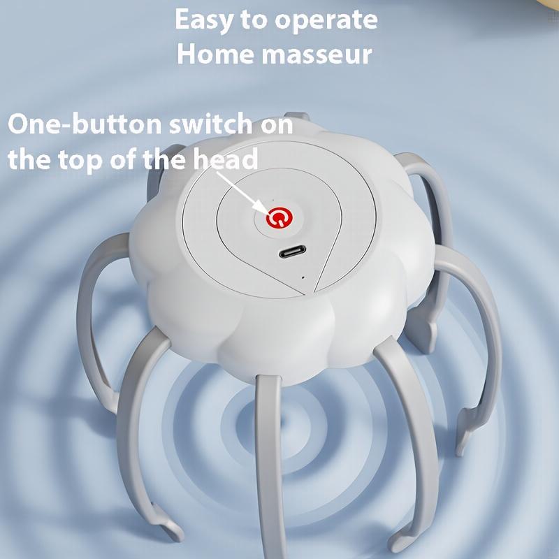 1PC 3 Modes Radio Electric Head Massager, Octopus Head Massager - Portable 360 Degree Head Massager