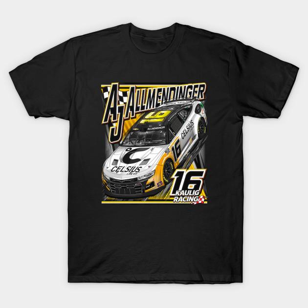 Men Black Print T-shirt Aj Allmendinger E2 Celsius No-Cut Transfer Paper Print Cotton Tshirt 2XL чёрный