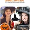 Velour Witch Sorceress Hat Fancy Dress Costume Accessory for Hallowen Party Black