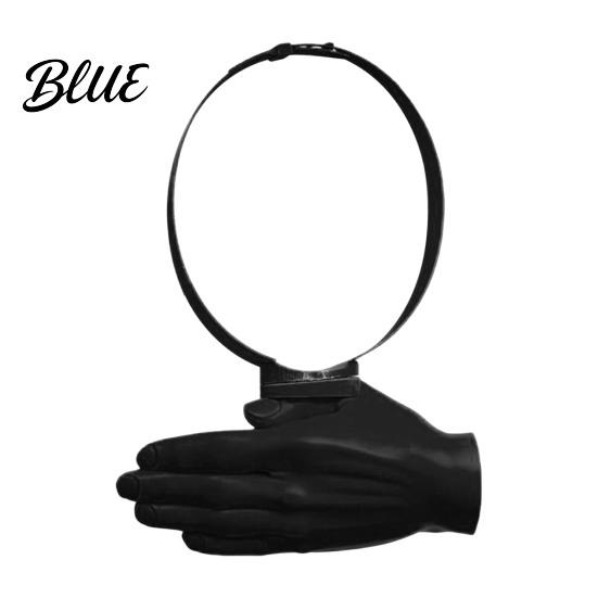 Summer Sun Hat 3D Printed Head-Mounted Visor UV Protection Ergonomic Hands-free Palm Design Wearable Head Mount Shade Cap with Open Frame Breathable