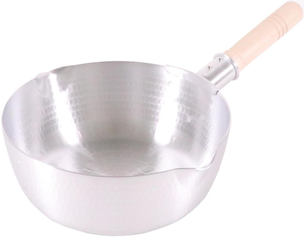 Nakao Aluminum Manufacturing Co., Ltd. Nakao Aluminum Hammered Yukihira Pot (with scale) 21cm Double-ended