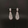 Vintage Crystal Hook Earrings Stylish Dangle Earrings with Feathered Motifs Suitable for Formal and Casual Wear