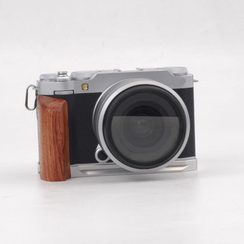 Wood Handle Camera Quick Release Hand Grip For XM5 Camera Photography Studio Gear, Metal Baseplate