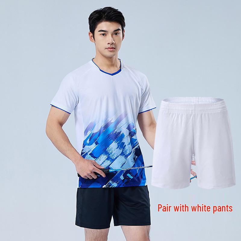 Quick-Dry Breathable Badminton & Volleyball Unisex Training Uniform Set with Printed Numbers
