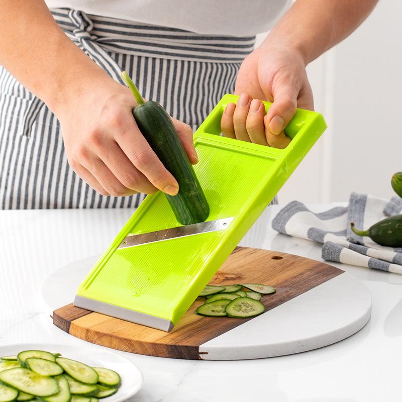 Multifunctional Handheld Vegetable Cutter & Peeler: Carrot, Potato, Cucumber Slicer for Salads