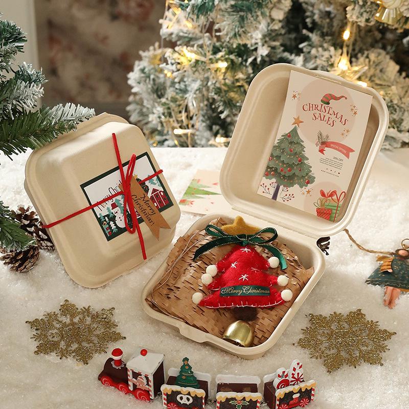 Ornements Peluches Arbre de Noël faits à la main et Décorations Clochettes Nouvel An pour Suspendre dans la Voiture