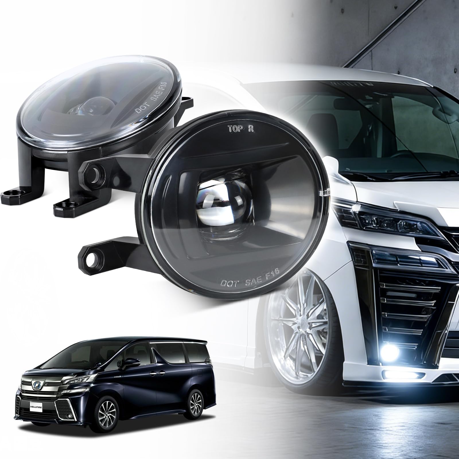 Блок противотуманной фары OPPLIGHT для Toyota Noah (Серия 80, Серия 90, Поздняя модель), Lexus и другие автомобили. Универсальные, Улучшенные Линзы для Противотуманных Фар Проекторного Типа с