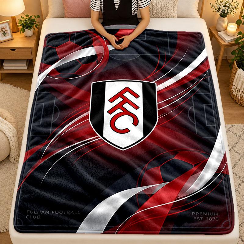 Flannel BlanketFulham Football Warm Soft Throw Blanket for Indoor Sofa Bed Living Room Use