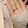 New Fashion Lab Ruby Full Zircon Ring For Women Upscale Eternity Ring Jewelry Wedding Engagement Party Anniversary Birthday Gift
