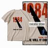 Coolmind X0001 100 Cotton Cool 1984 Print Exclusive Graphic Unisex T Shirt Big Size Loose Unisex Tshirt Casual Tshirt for Unisex Tees