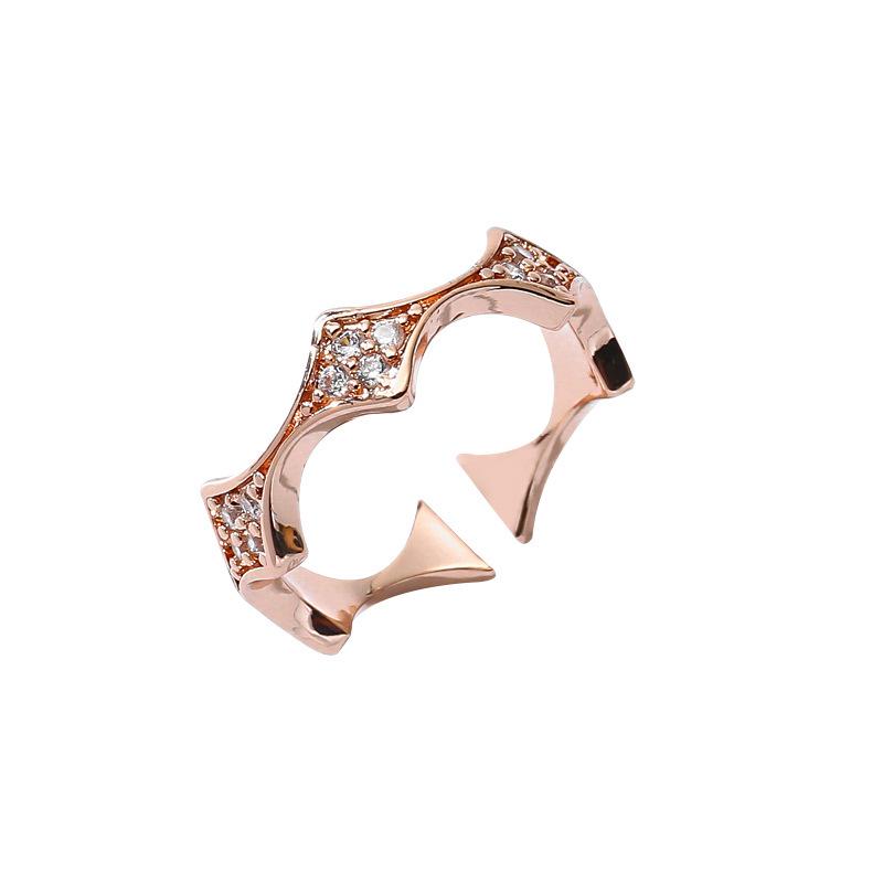 Rose Gold Wave Adjustable Women s Ring Adjustable
