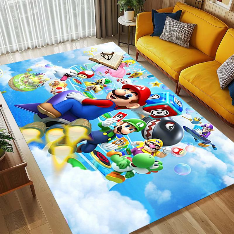 Mario World Living Room Nonslip Area Rug Soft Carpet For Bedroom Game Playroom Sofa Office Home Decor Doormat Christmas Gift C9302187