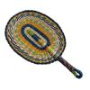 Vintage Seagrass Woven Fan Colorful Striped Patterns Summer Cooling Fan  Home Decoration