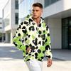 Men's Camouflage Print Zip-Up Hoodie, Casual Loose Fit Long Sleeve Hooded Sweatshirt for Fall Winter