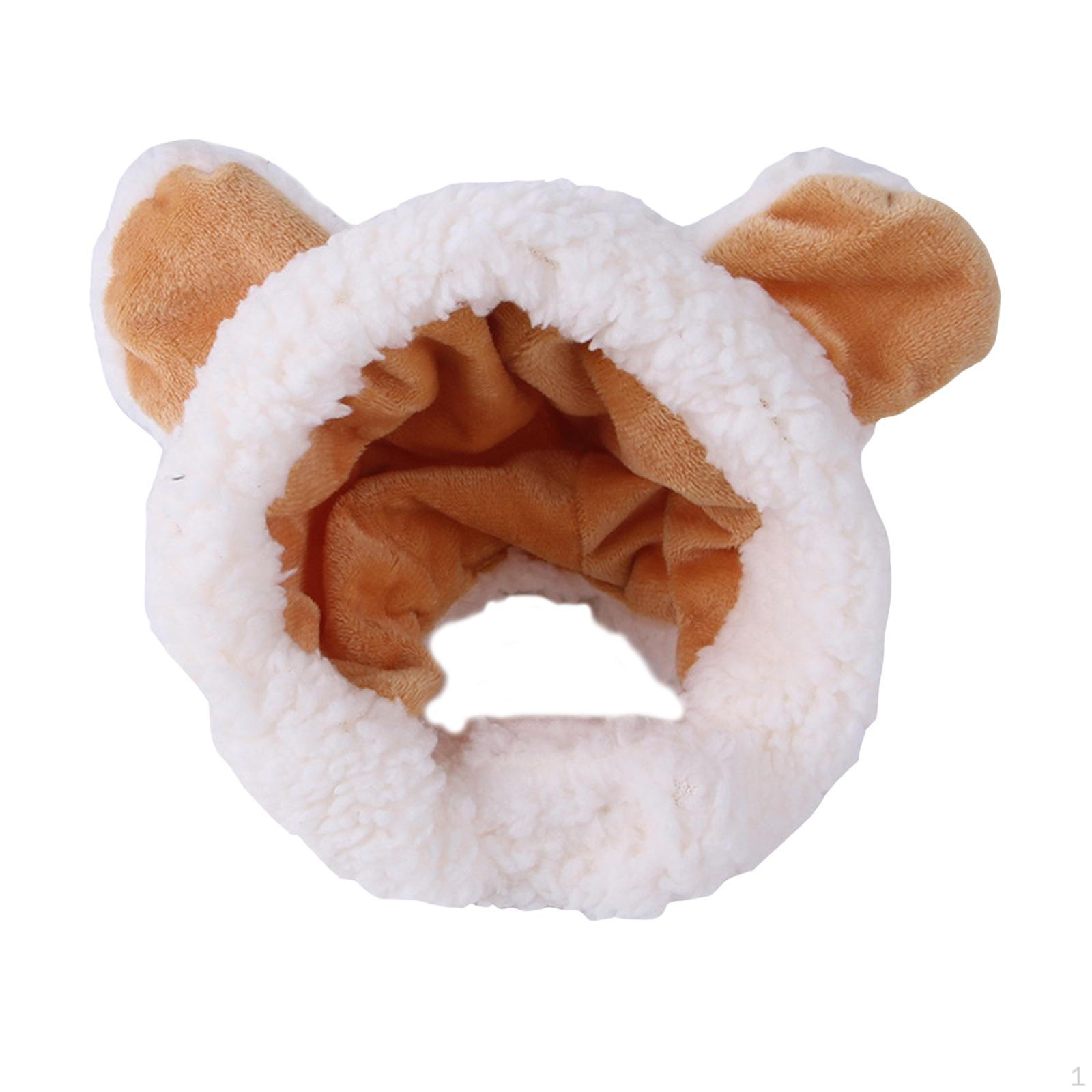 Headwear for Furry Friends - Stylish Winter Hat Pets white and brown