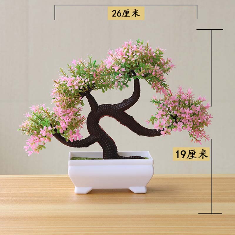 Garden Arrangement Ornaments Plastic Plants Bonsai Small Tree Pot Fake Plant Potted Flower Home Room Table Decoration