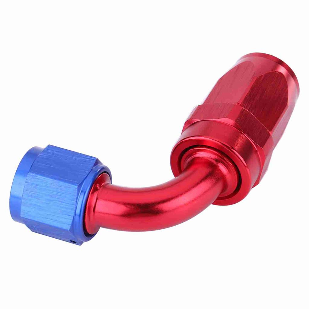 AN10 Fuel Line Hose End Swivel Fitting Oil Cooler Adapter Blue and Red Color Anodized