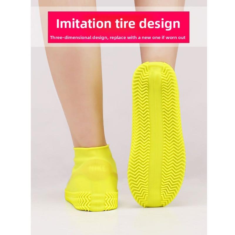 Waterproof Shoe Covers, Anti-slip Rain Shoe Covers, Thickened Latex Wear-resistant Outdoor Rainproof Silicone Rain Shoe Covers