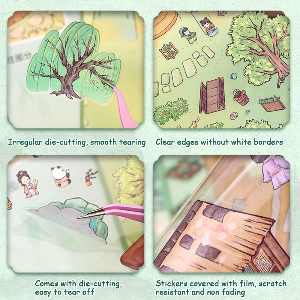 Naklejki Krajobrazowe 3D Naklejki do Układania Wizualnego DIY Nowa Scena Miniaturowa Naklejki 3D