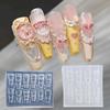 Professional Silicone Nail Mold Intricate Carved Details Easy Demolding For Resin Crafts DIY Nail Accessories