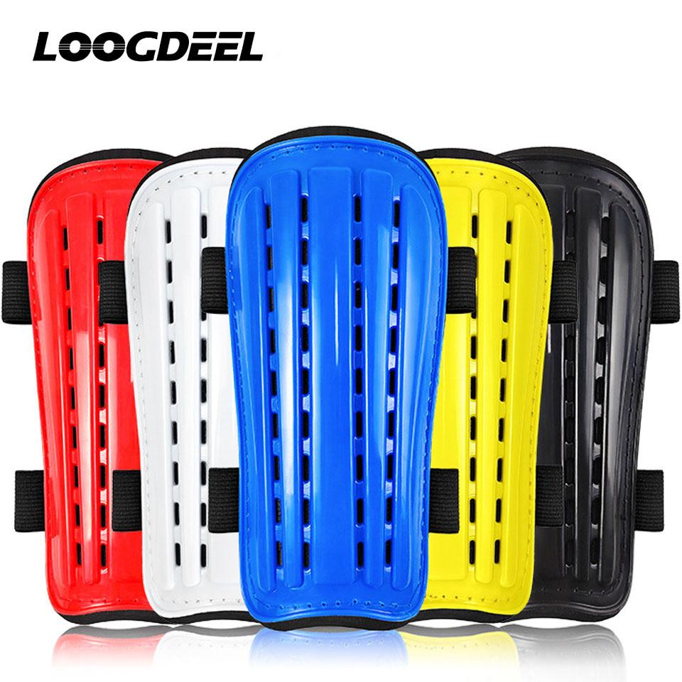 Loogdeel 1 Pair New Lightweight Youth Adult Shin Guards for Soccer Protective Shin Pads for Kids Boys Ages Training and Matches