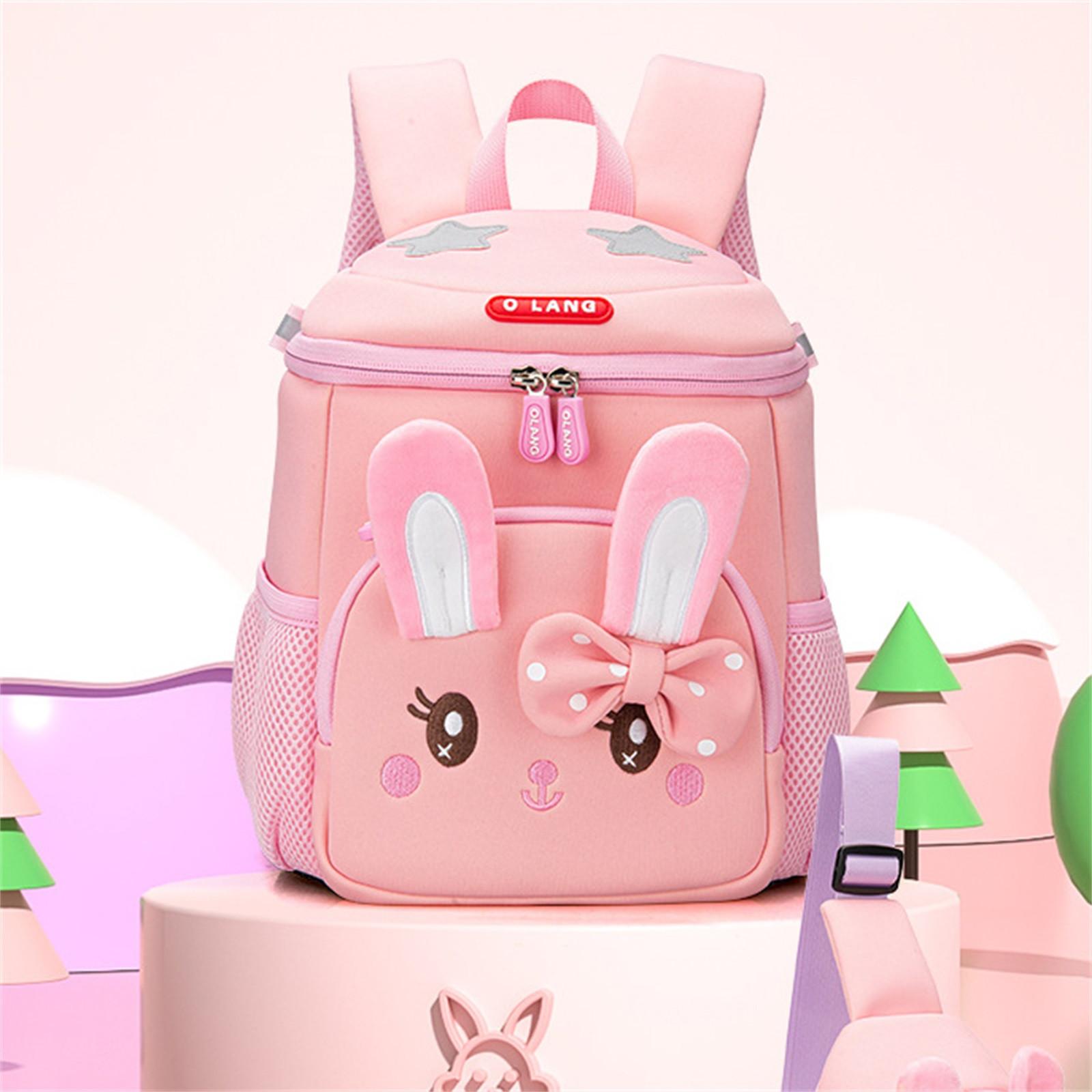

Милый студенческий рюкзак для девочек, школьные сумки для книг, милый рюкзак-кролик для девочек, школьные сумки для книг, дорожный рюкзак One Size розовый