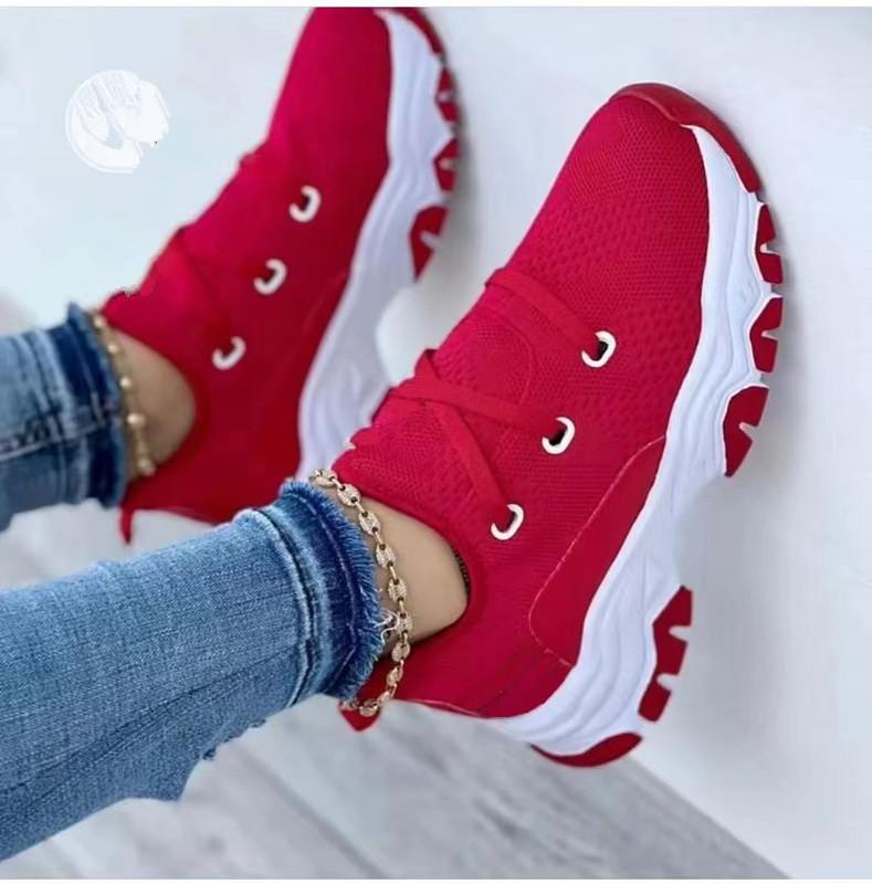 

thick-soled color matching lace-up canvas shoes women s large-size low-top casual single shoes sneakers 43 синій