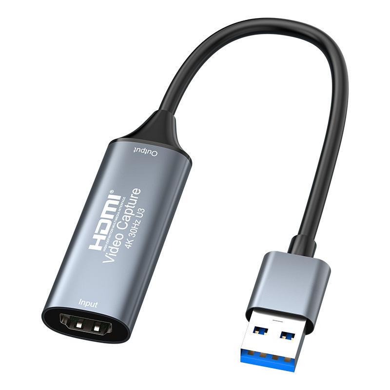 4K USB 3.0/Type-C Video Capture Card HDMI-compatible Grabber Recorder for PS4 Game DVD Camcorder Camera Recording Live Streaming
