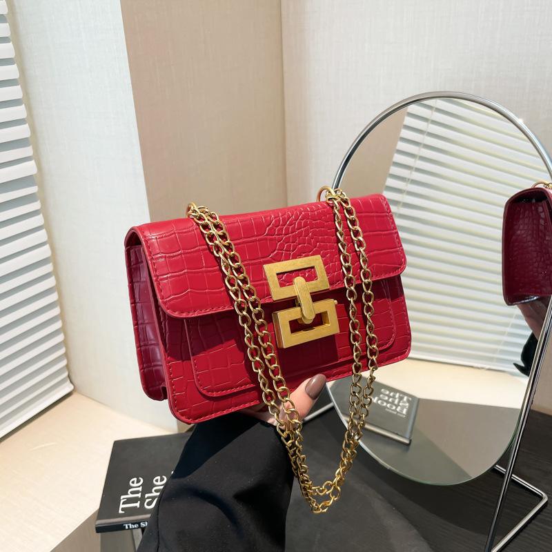 Summer Trend Light Luxury Women's Bags High Value Beautiful Solid Color Chain Single Shoulder Underarm Messenger Bag Versatile