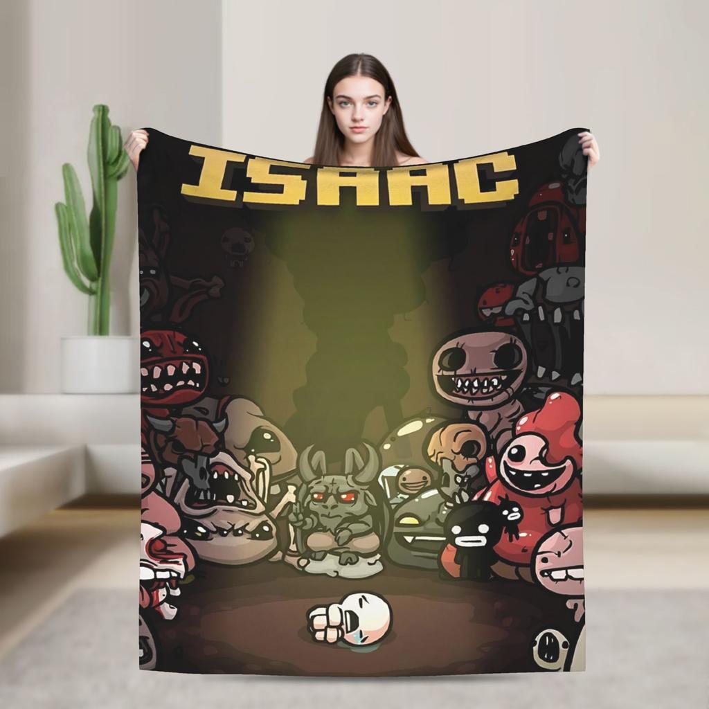 Soft Blanket Airplane Travel The Binding Of Isaac Throw Blanket  Flannel Bedspread For Couch Chair Print Sofa Bed Cover