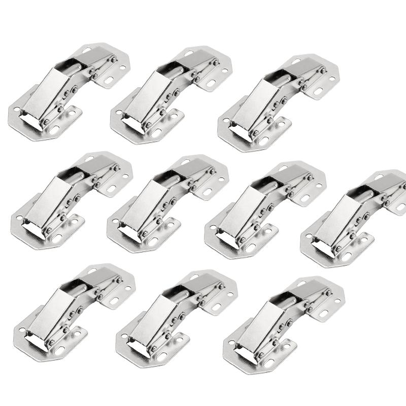 Stålskåpsgångjärn 90 Grader Utan Borrning Skåpsgångjärn Hydrauliskt Dämpande Gångjärn Möbelbeslag Tillbehör