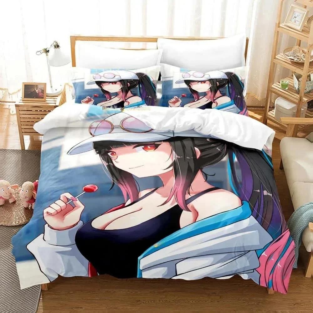 Hana Yomeguri Bedding Set Single Twin Printed Bed Set With Pillowcase Bed Duvet Cover Soft Queen King Size Bedclothes Home