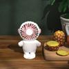 1 Pcs Fan Charging Small Fan USB Portable Handheld Fan Cartoon Desktop Fan Summer Gift HMM