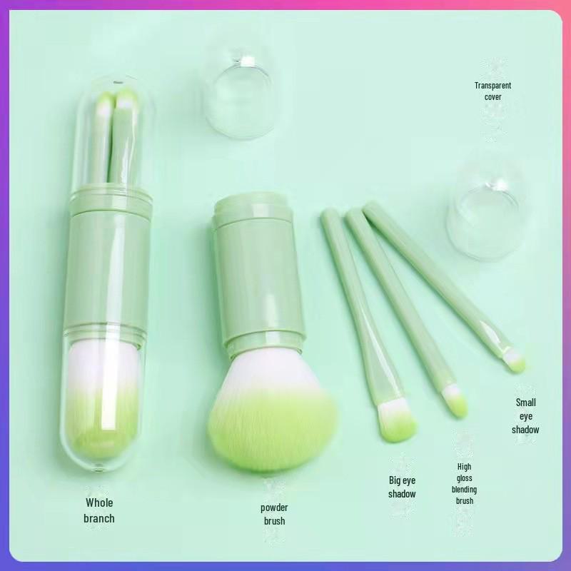 

Выдвижная мини-кисть для макияжа 4 в 1 — портативный инструмент для глаз и лица