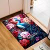 Custom Name Peacock Flowers Romance Rug Game Carpet, Floor Mat for Bedroom Living Room Entryway Rug, Home Decor Idea Gift for Christmas Birthday