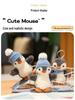 Winter Skateboard Penguin Plush Toy with Hat & Scarf - Cute Christmas Skiing Pet Doll