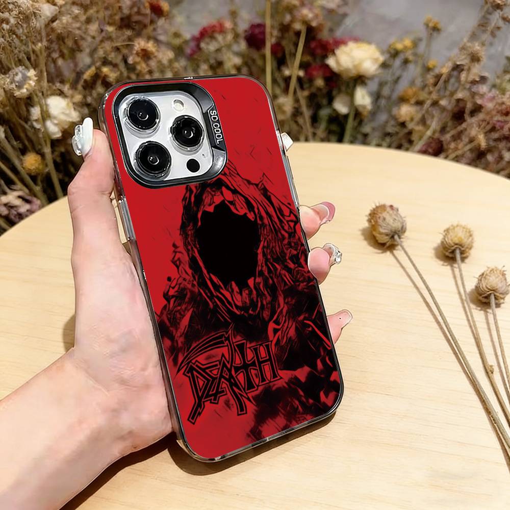 

M-Metal B-Band D-Death Phone Case For iPhone 17,16,15,14,13,12,11 Plus,Pro Max,XS,Colorful Silver Phone case Funda Cover iPhone16Se4