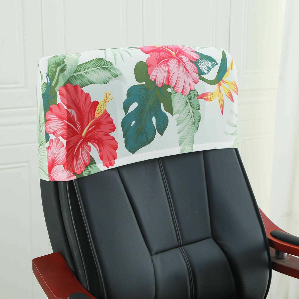 Elastic Boss Chair Headpillow Case Office Chair Cover Swivel Chair Headpillow Case Computer Chair Headpillow Seat Dustproof Head Cover