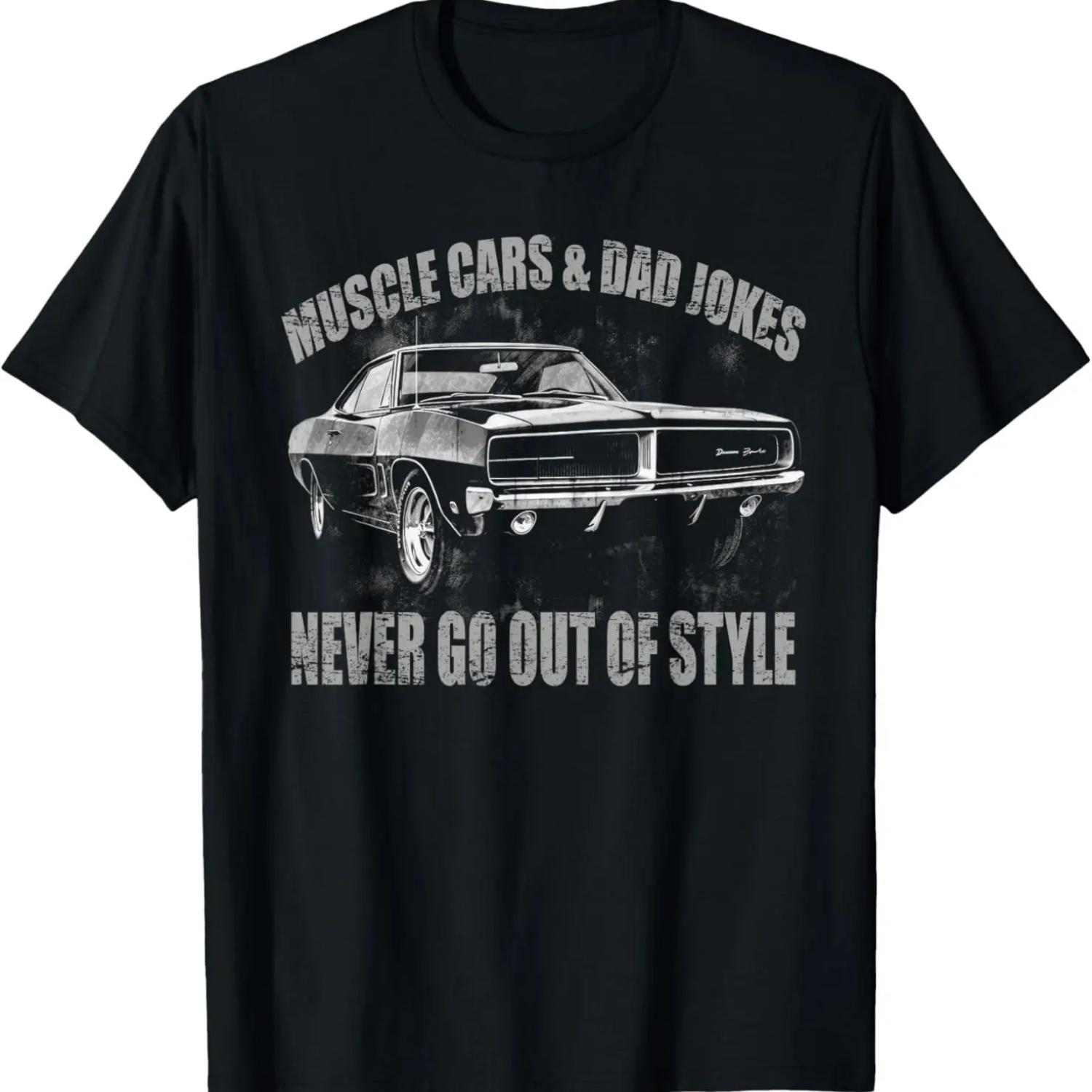 Маслкары и папины шутки - Винтажная футболка с графикой маслкара S