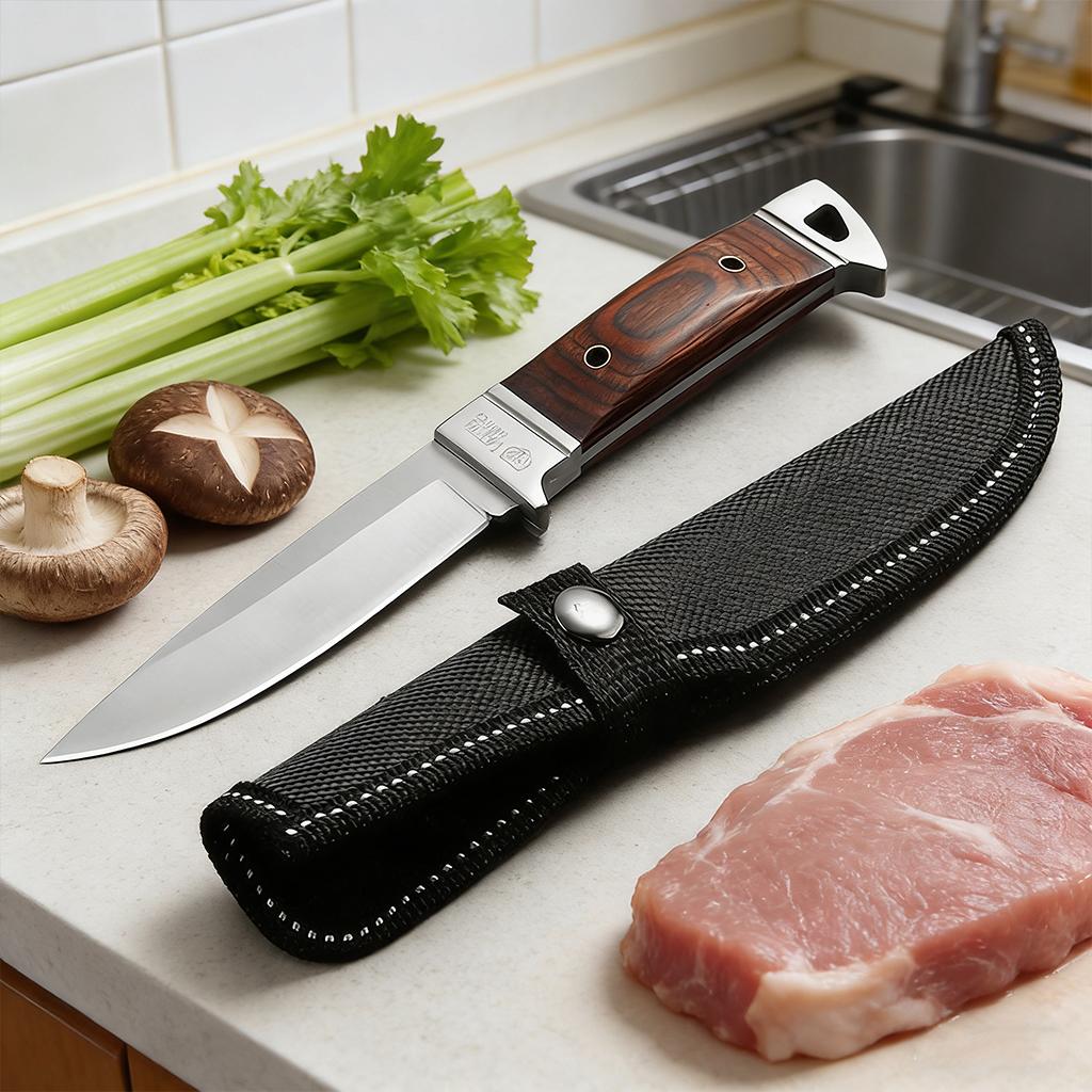 Stainless Steel Kitchen Boning Knife Butcher Knife Kitchen Knife Meat Cleaver Fruit Cooking Tools with Cover